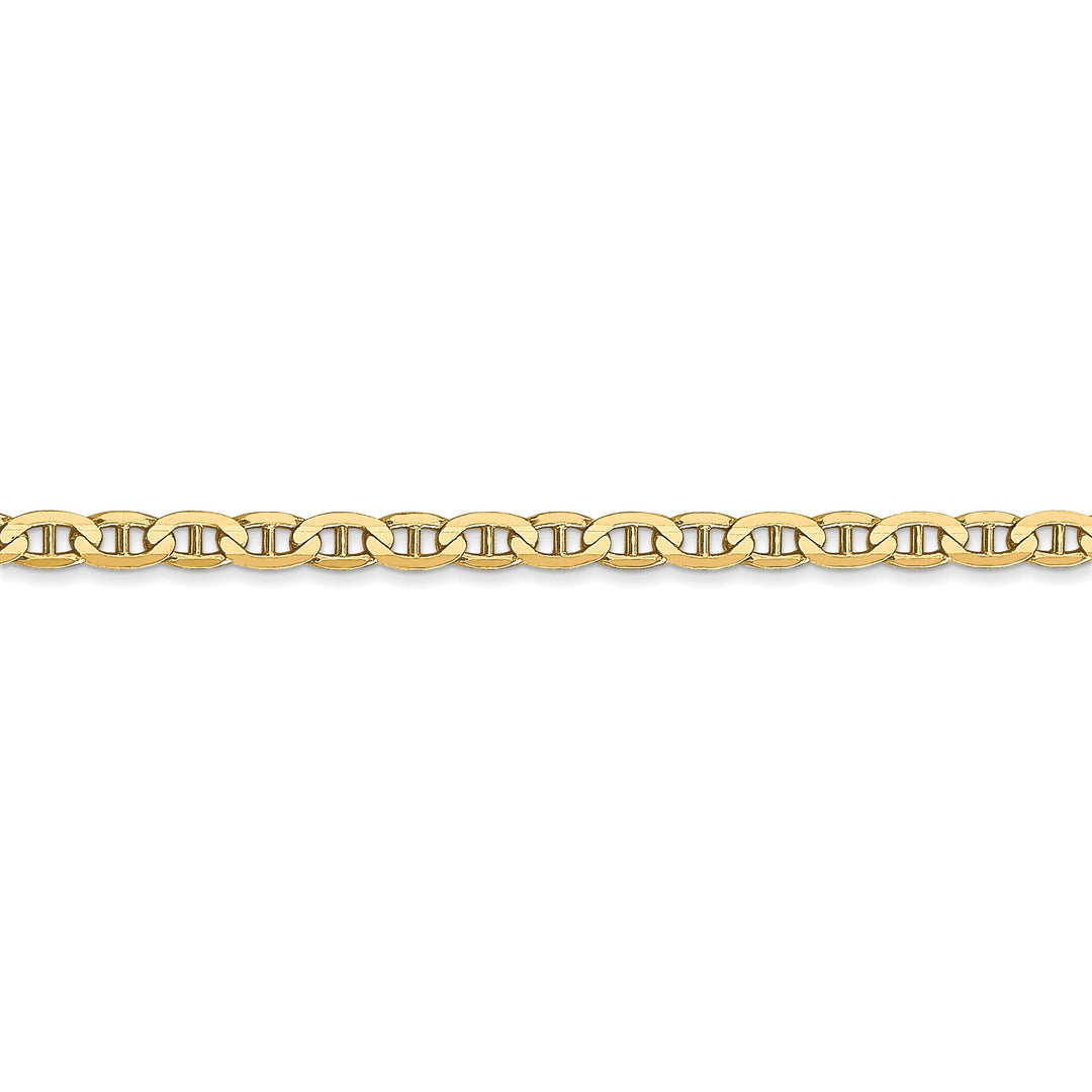 Leslie 10k Yellow Gold 3mm Concave Anchor Chain