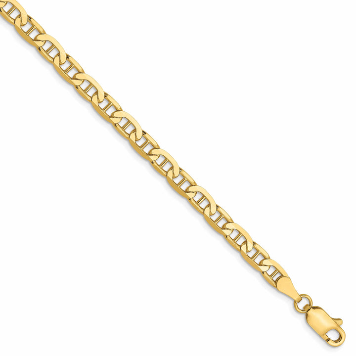 10k Yellow Gold 3.75mm Concave Anchor Chain