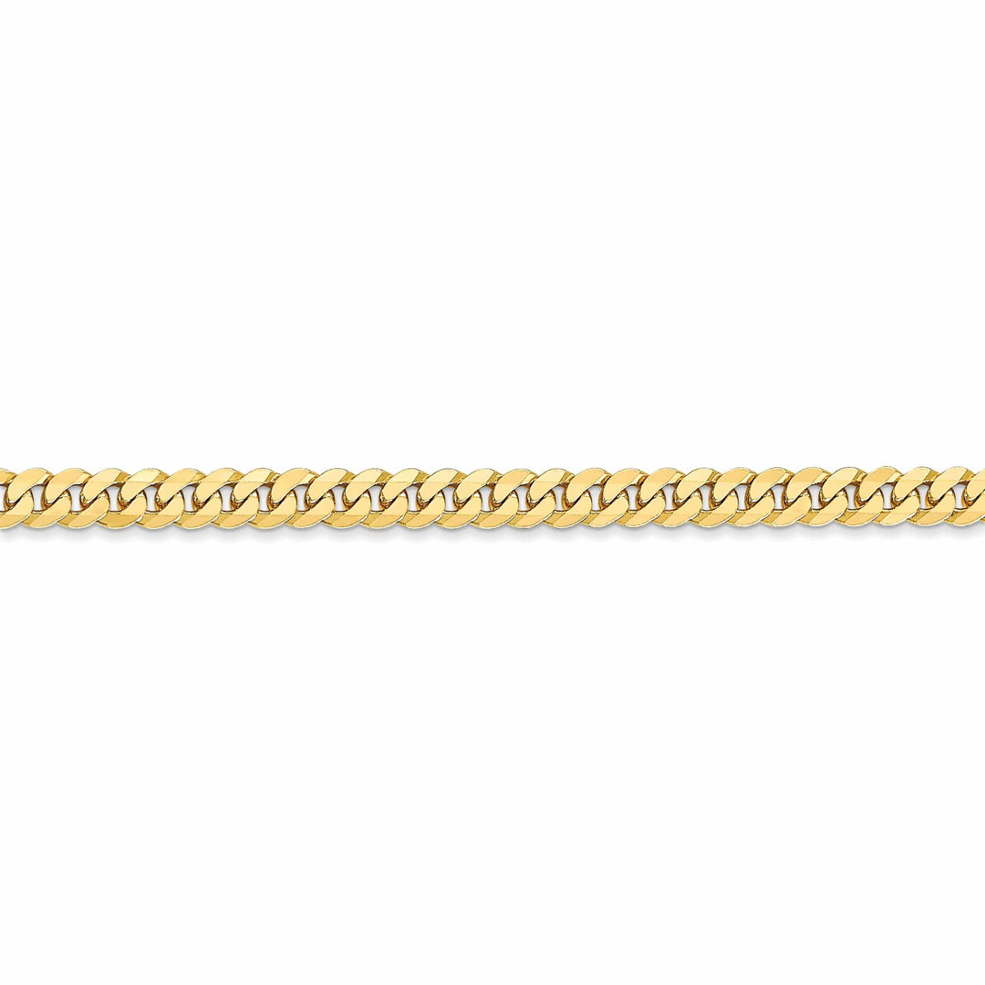 10k Yellow Gold 3.9mm Flat Beveled Curb Chain