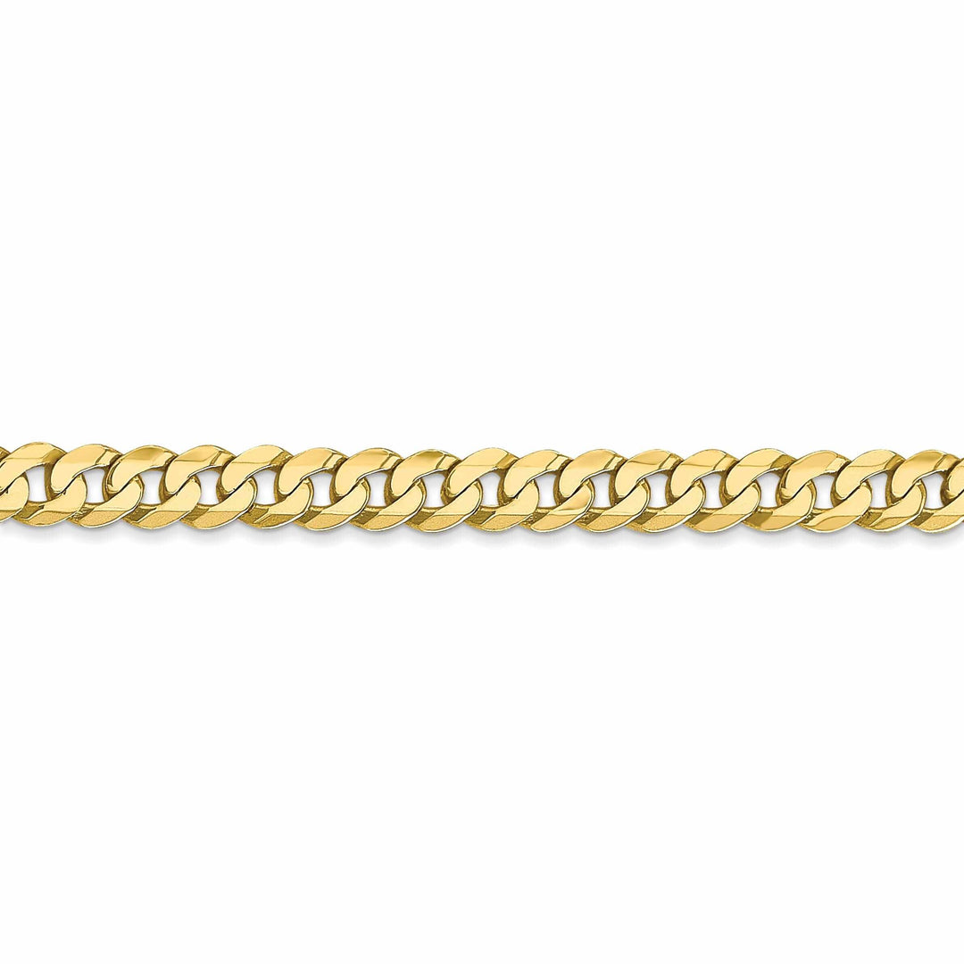 10k Yellow Gold 4.6mm Flat Beveled Curb Chain