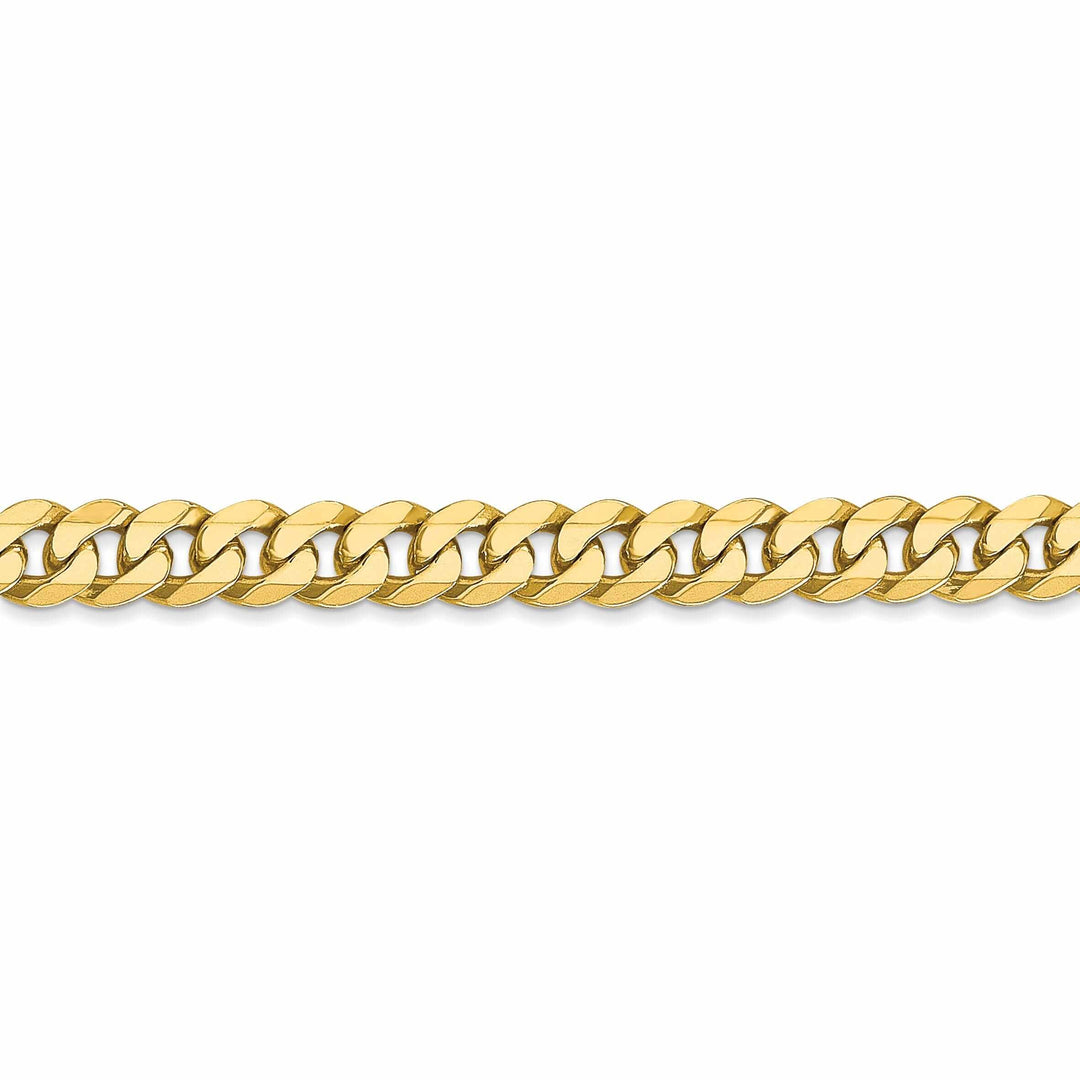 10k Yellow Gold 5.75mm Flat Beveled Curb Chain