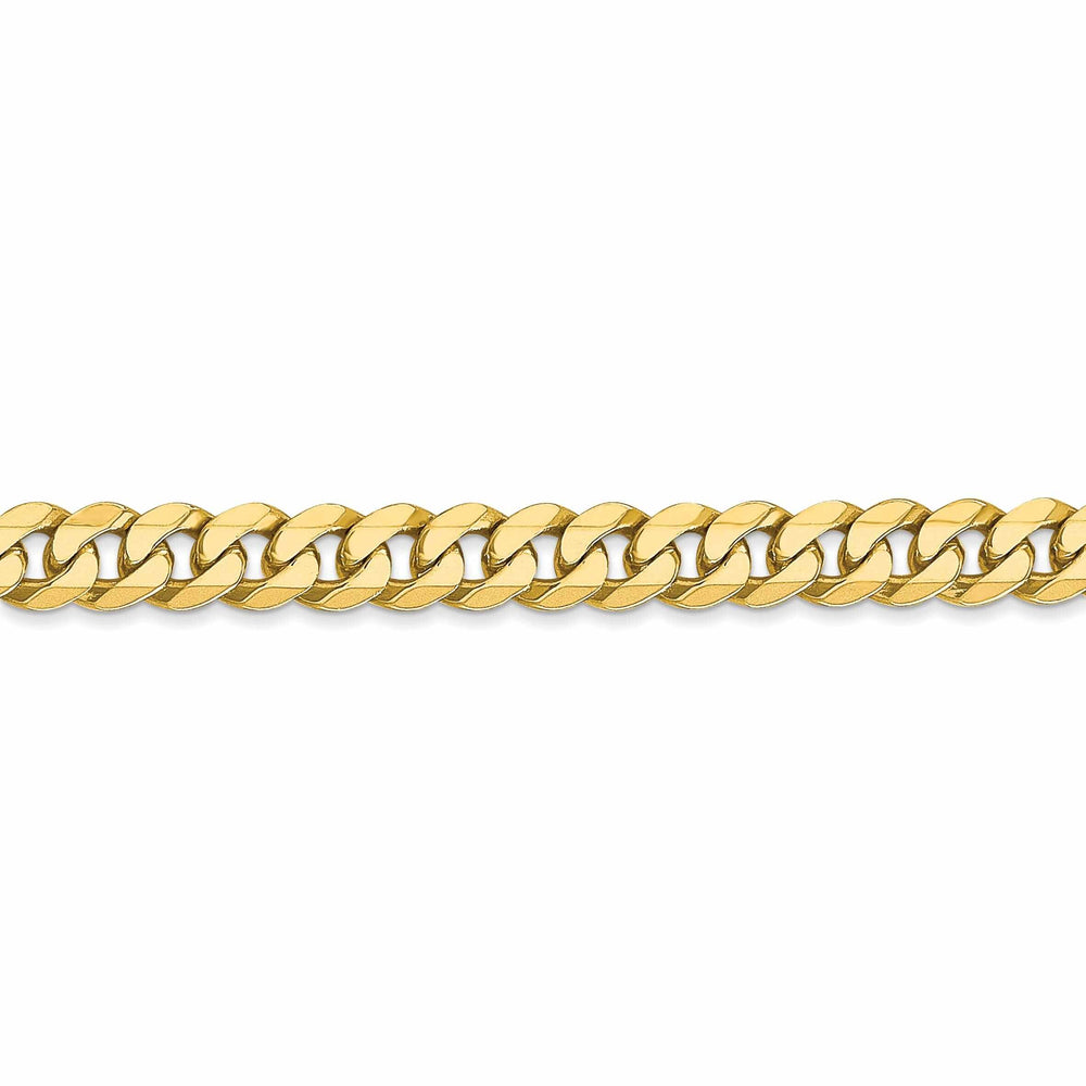 10k Yellow Gold 5.75mm Flat Beveled Curb Chain