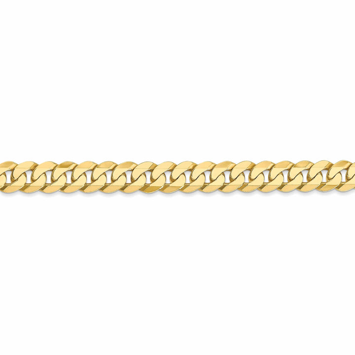 10k Yellow Gold 6.1mm Flat Beveled Curb Chain