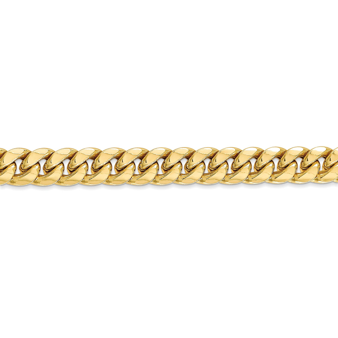 Leslie 10k Yellow Gold 7.3 mm Miami Cuban Chain