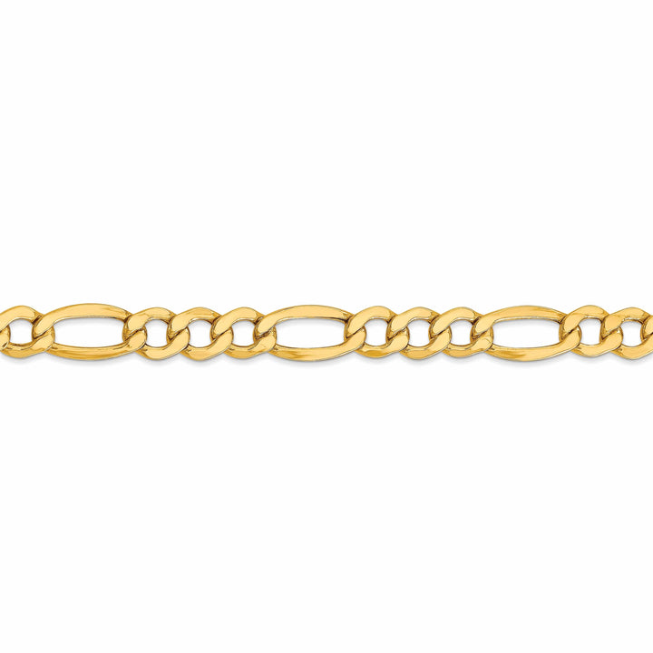 10k Yellow Gold 7.3mm Semi-Solid Figaro C