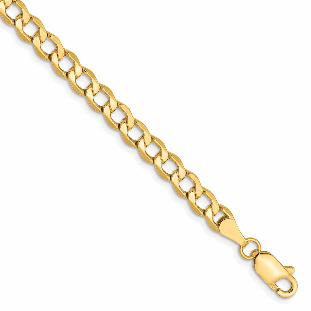 10k Yellow Gold 4.3m SemiSolid Curb Link Chain