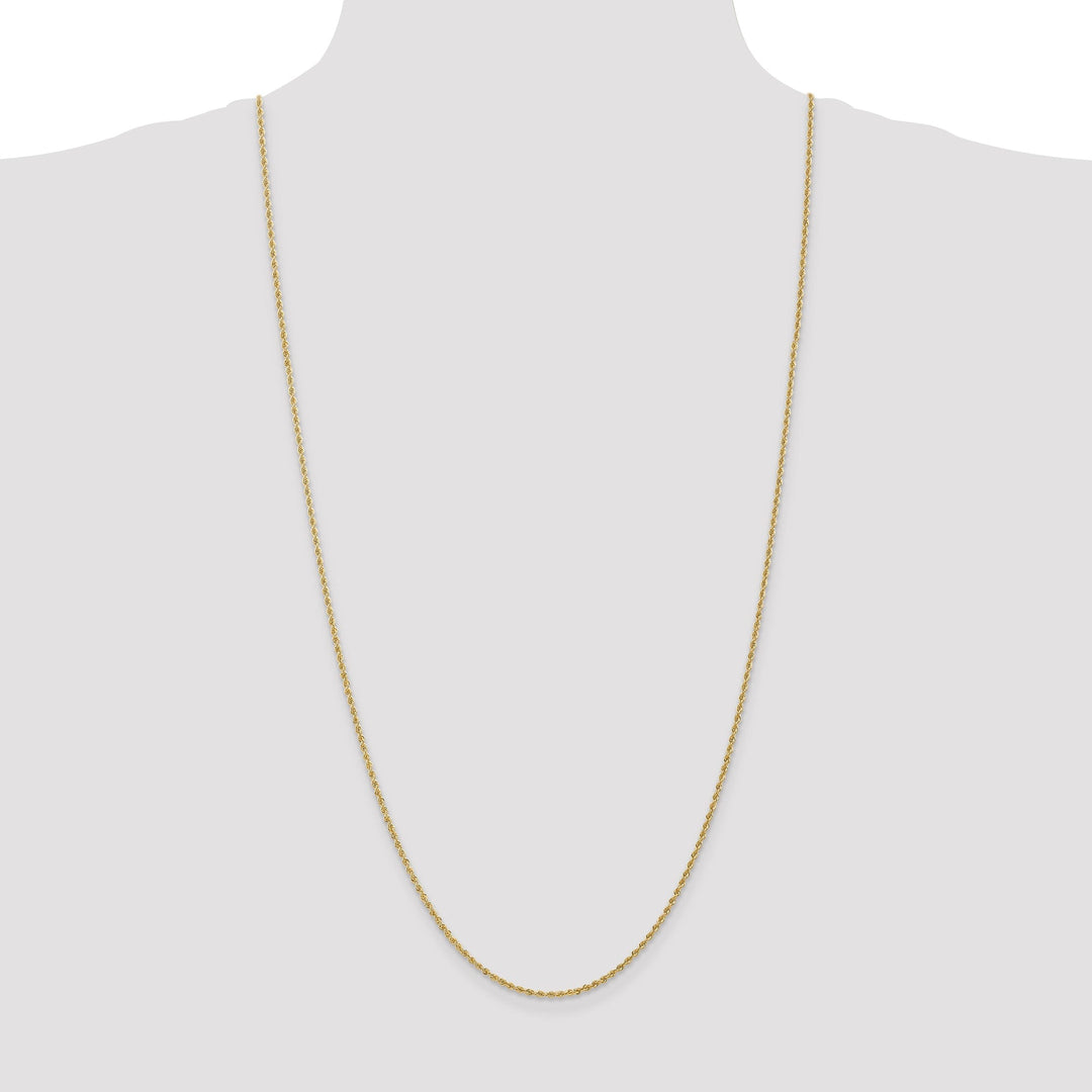 14k Yellow Gold 1.6mm Solid Rope
