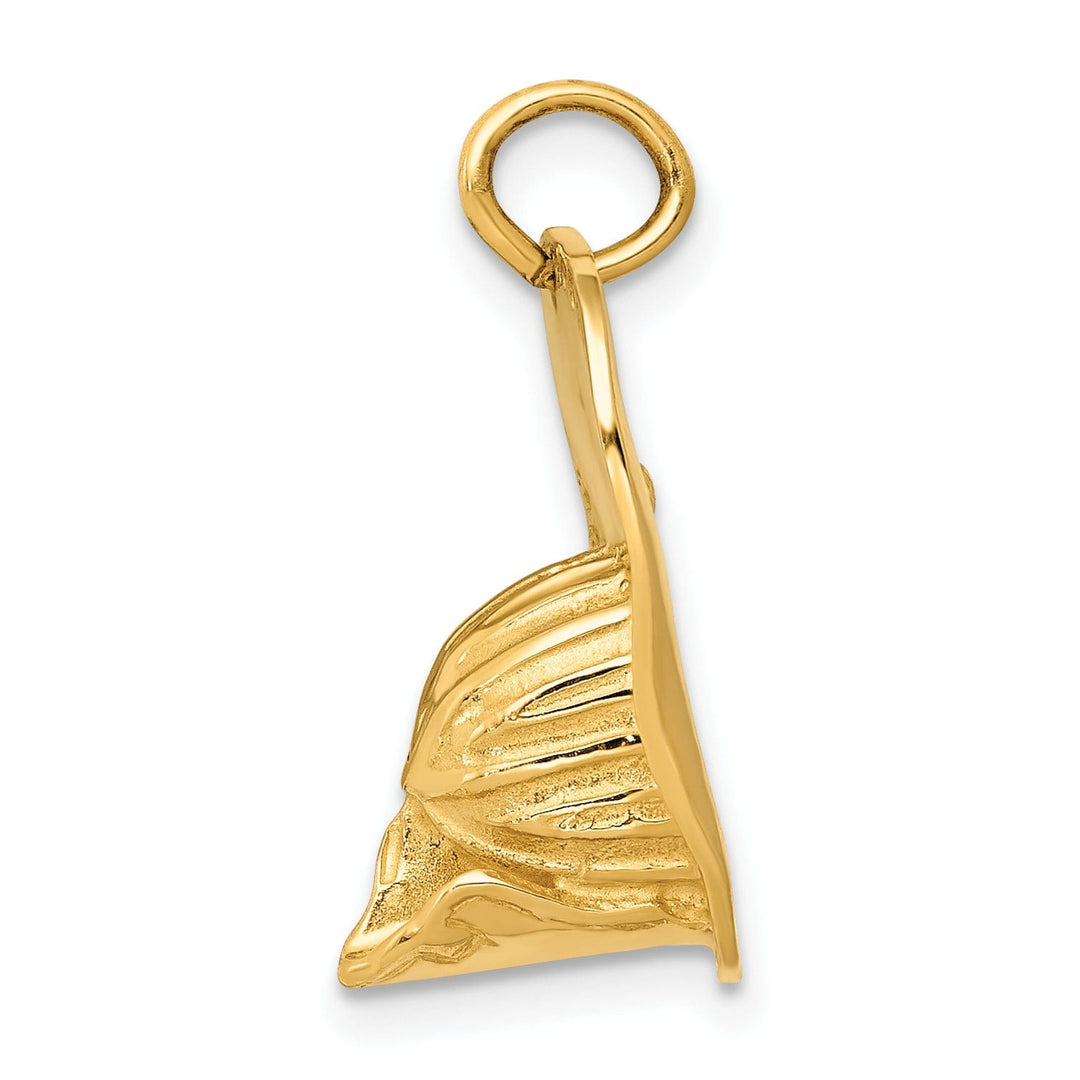 14k Yellow Gold 3Dimensional Firemans Hat Charm