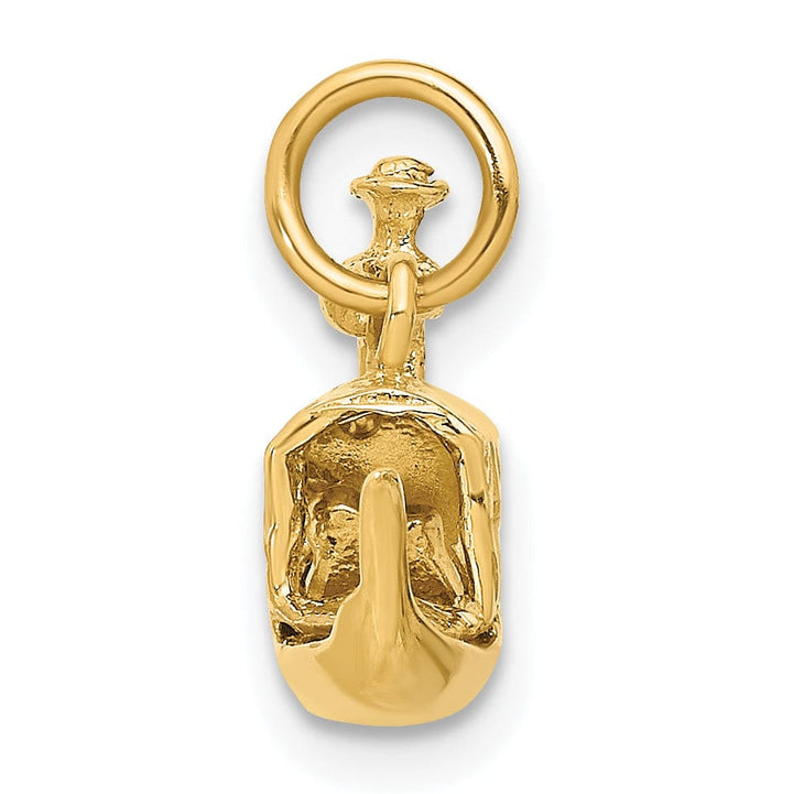 14K Yellow Gold Polished Finish 3-Dimensional Gondola Charm Pendant