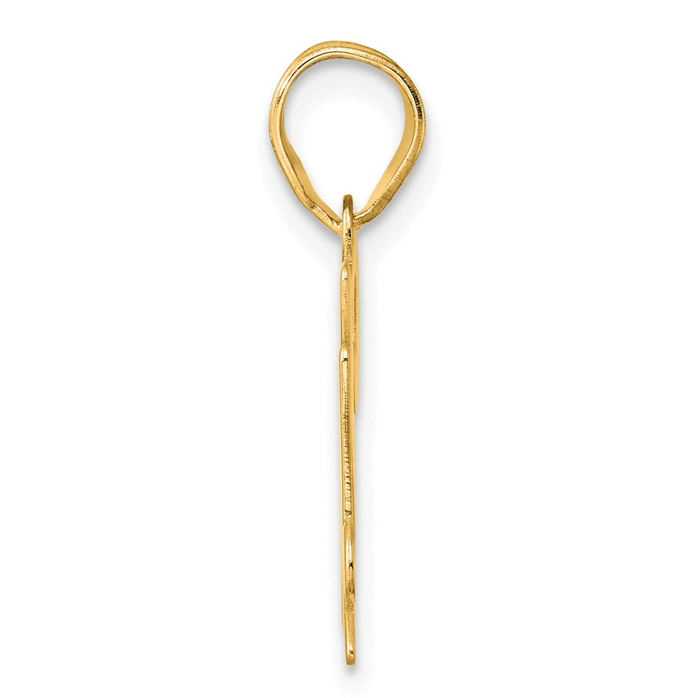 14k Yellow Gold Polished Finish Number 24 Charm Pendant
