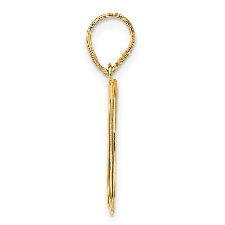 14k Yellow Gold Polished Finish Number 30 Charm Pendant