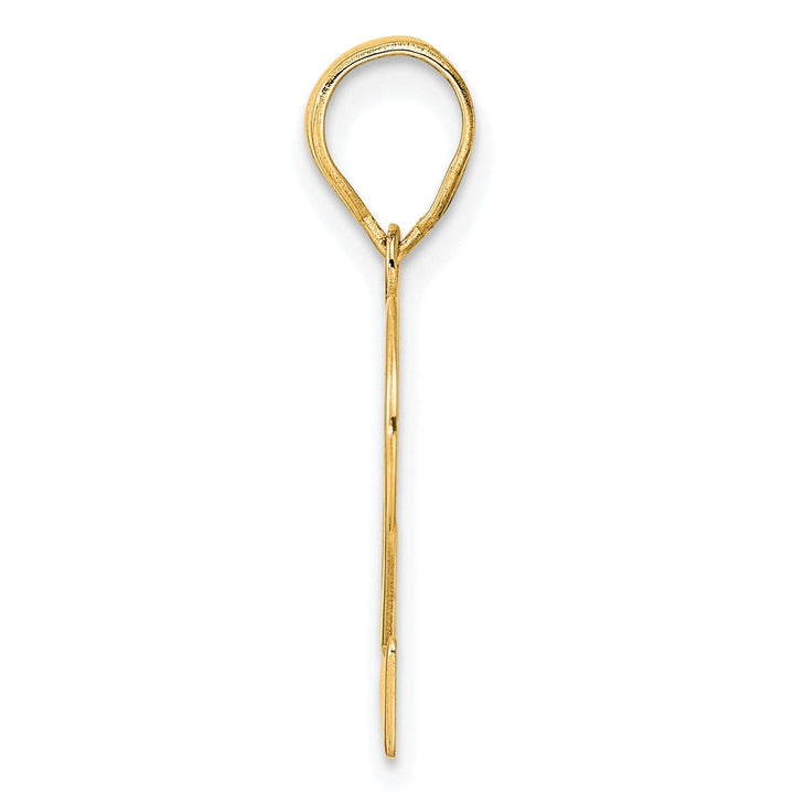 14k Yellow Gold Polished Finish Number 32 Charm Pendant