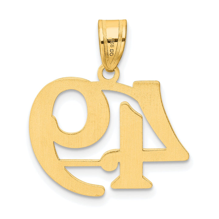 14k Yellow Gold Polished Finish Number 49 Charm Pendant