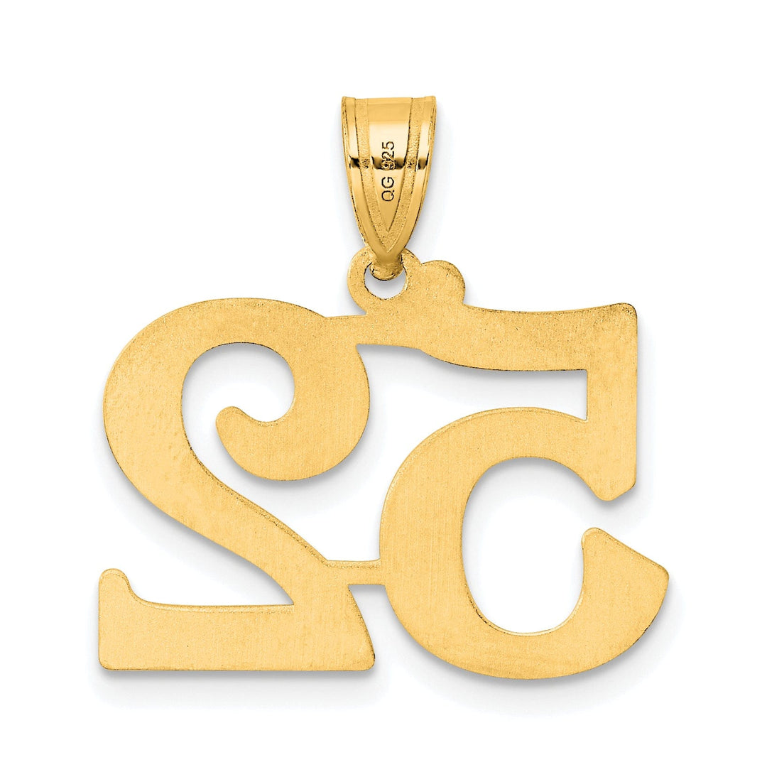 14k Yellow Gold Polished Finish Number 52 Charm Pendant