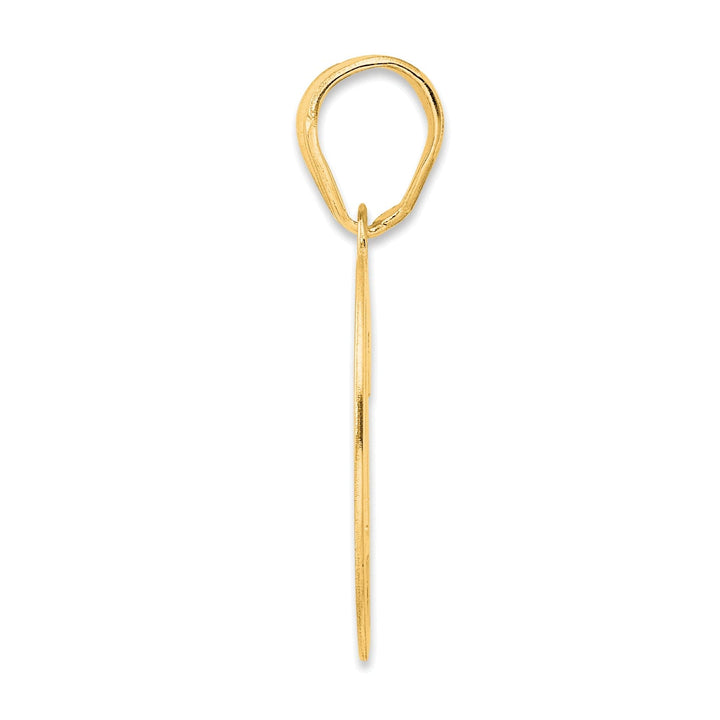 14k Yellow Gold Polished Finish Number 79 Charm Pendant
