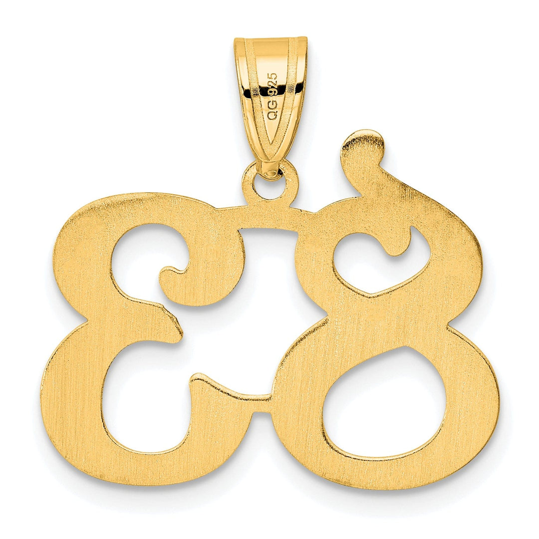 14k Yellow Gold Polished Finish Number 83 Charm Pendant