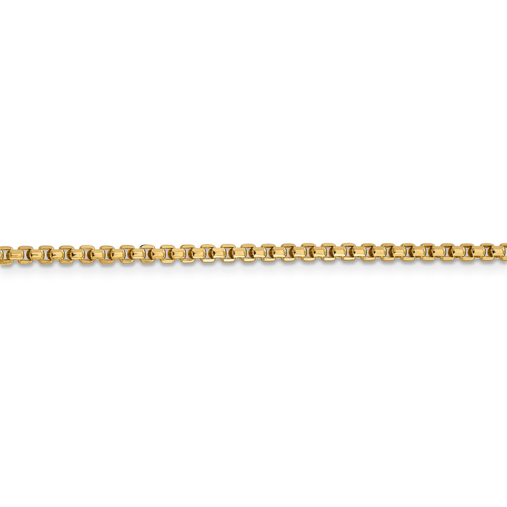 14k Yellow Gold 2.45mm Hollow Round Box Chain