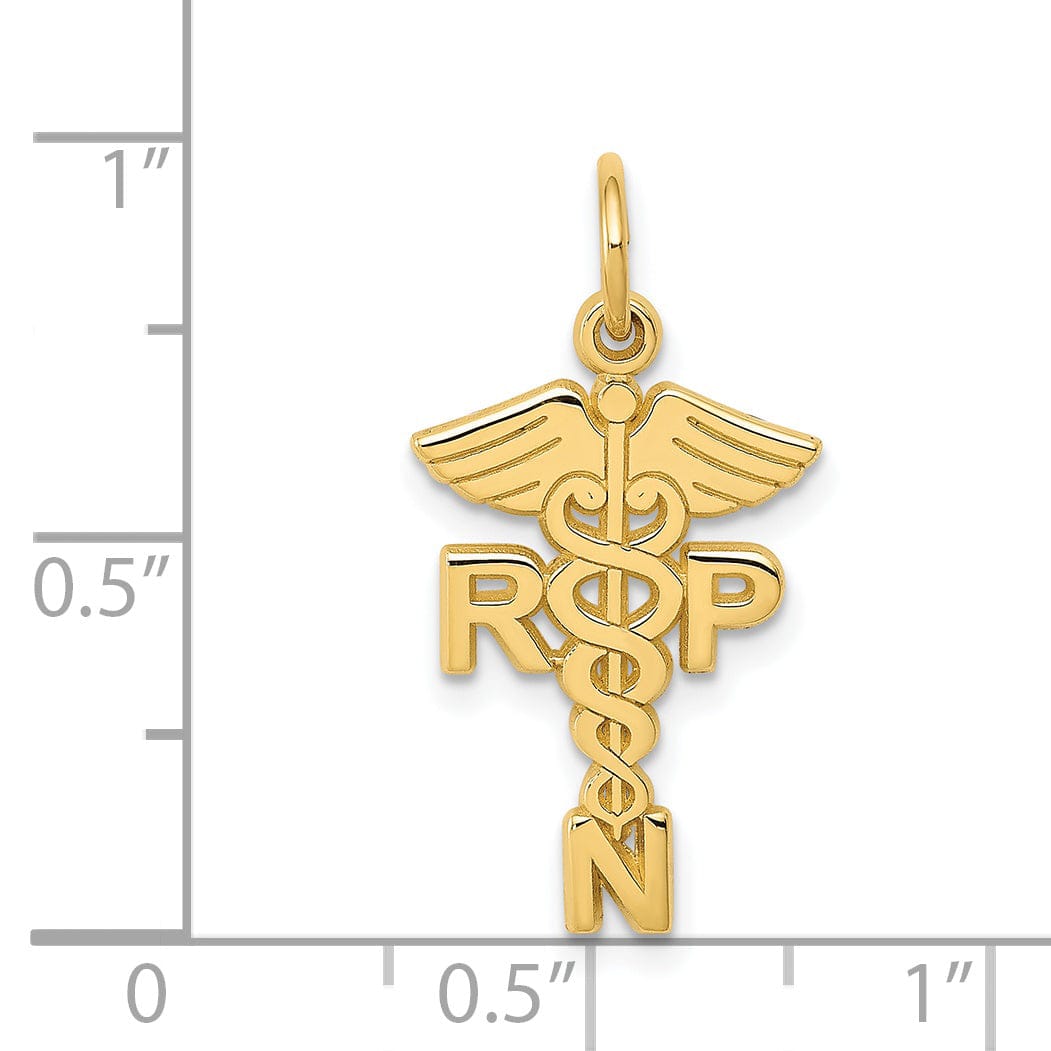 14k Yellow Gold Nurse Practitioner Pendant