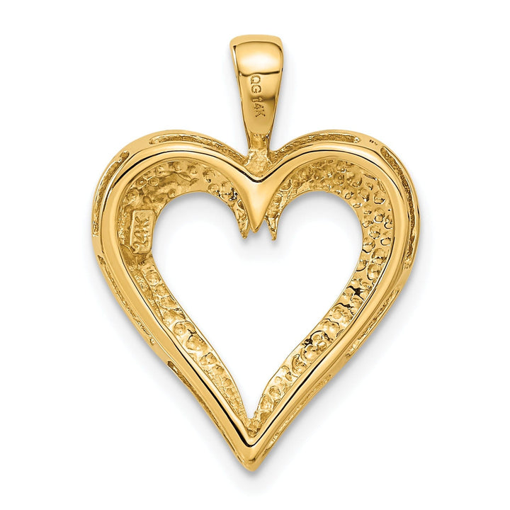 14k Yellow Gold Heart Charm Pendant