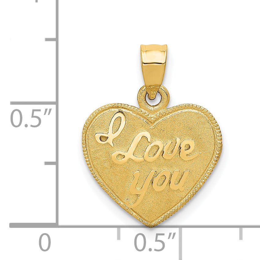 14k Yellow Gold Heart Pendant