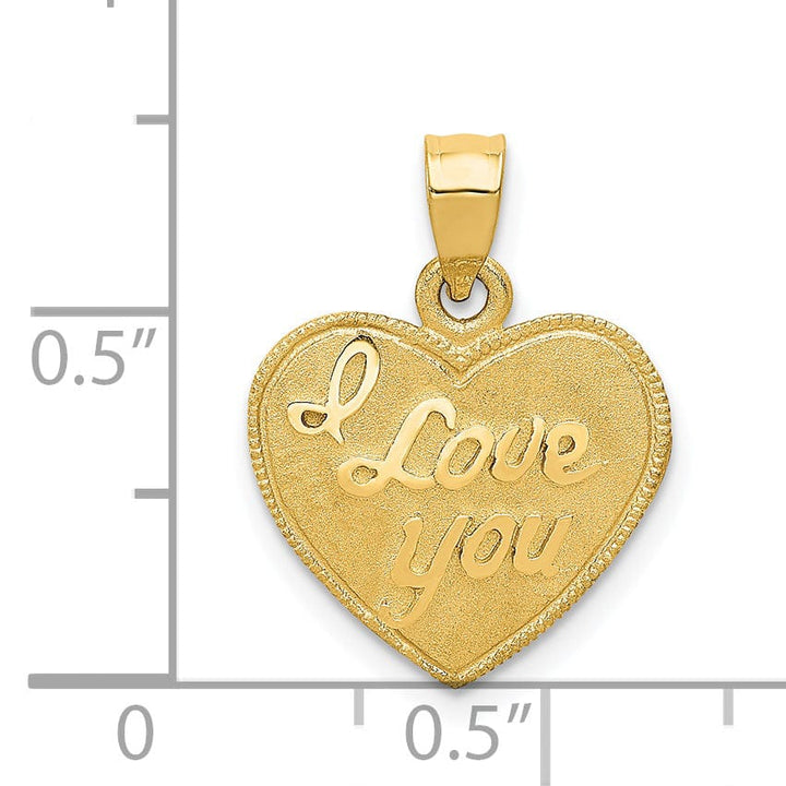 14k Yellow Gold Heart Pendant