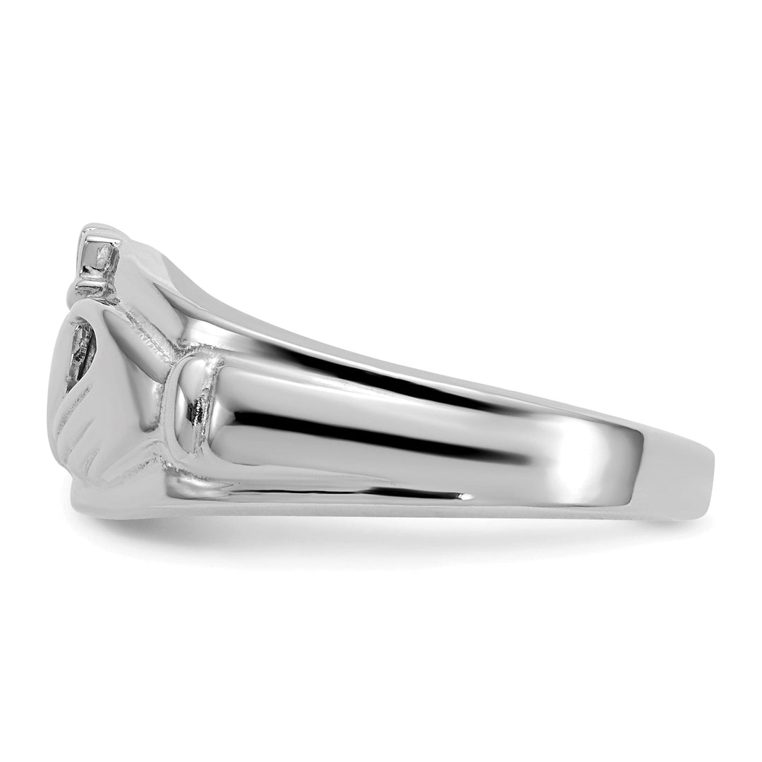 ladies 14kt white gold claddagh ring