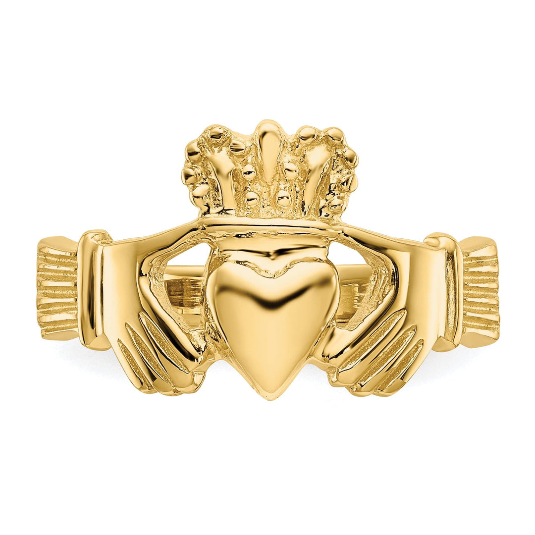 14kt yellow gold ladies claddagh ring