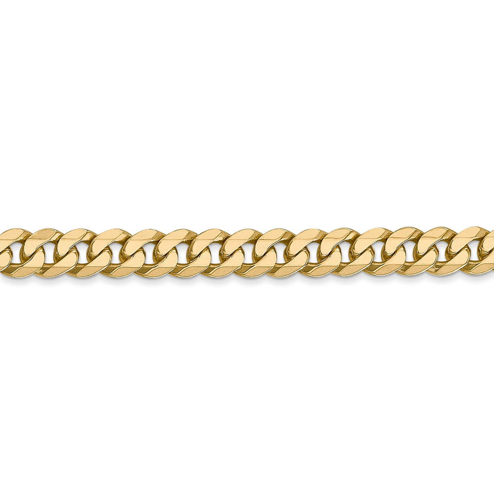 14k Yellow Gold 5.75mm Flat Beveled Curb Chain