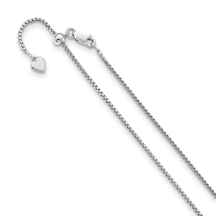 Silver 1.5 mm Adjustable Round Box Chain