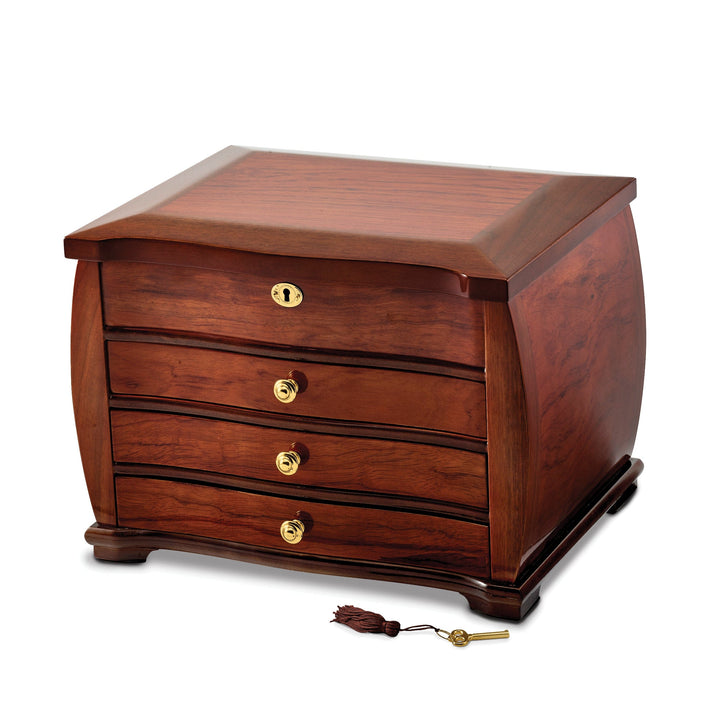 High Gloss Finish 3-drawer Jewelry Chest