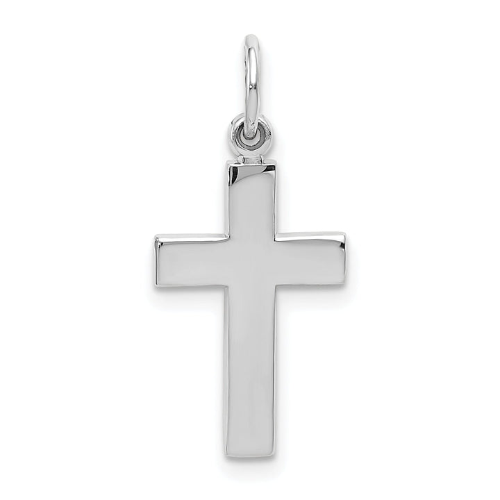 14k White Gold Latin Cross Pendant