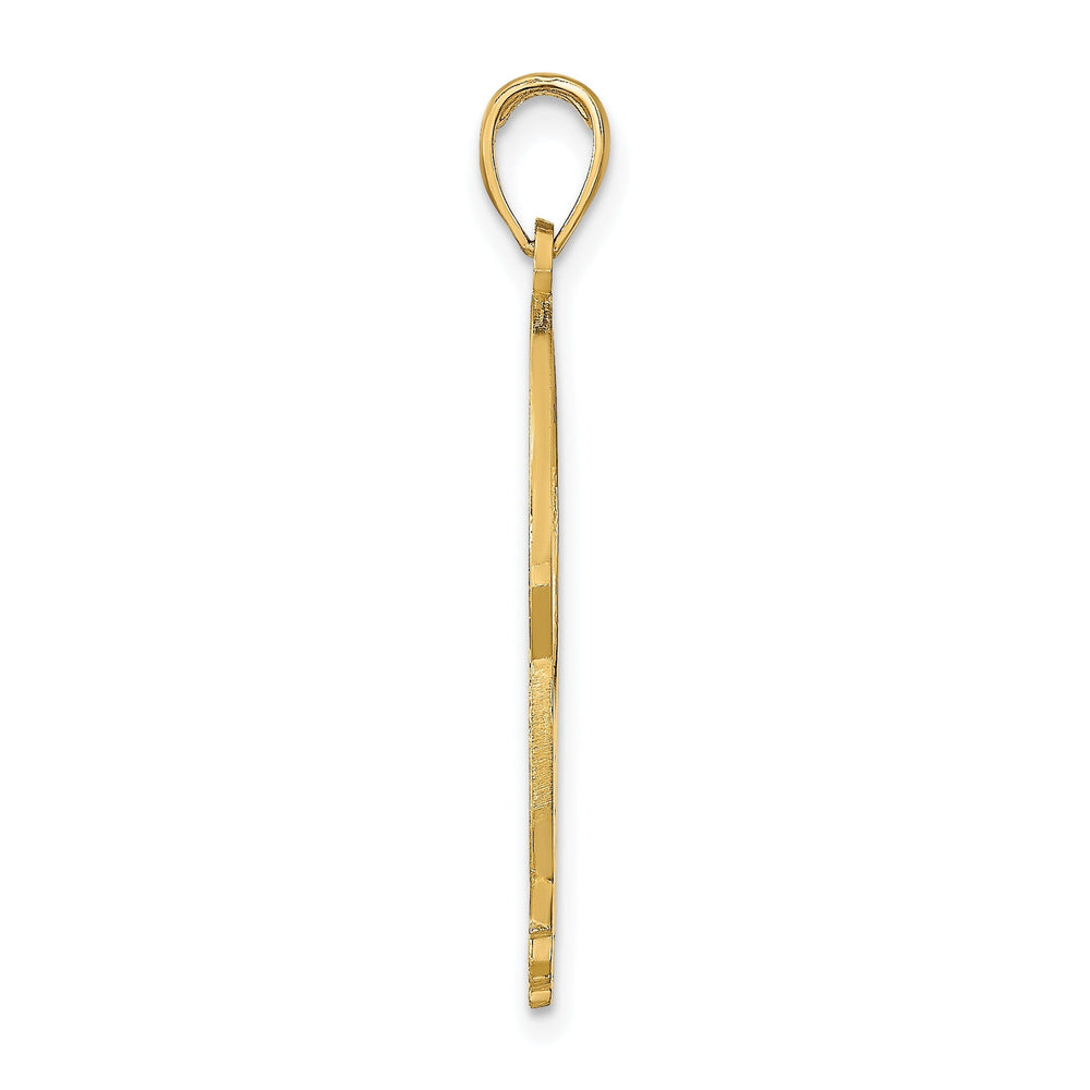 14k Yellow Gold Polished Finish GOLF NAPLES Visor Charm Pendant