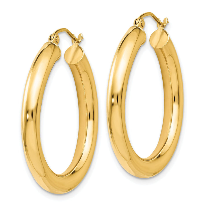 14k Yellow Gold Polished Finish Lightweight Hoop Earrings