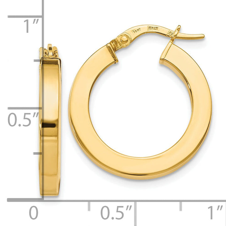 14k Yellow Gold Polished Finish Earrings