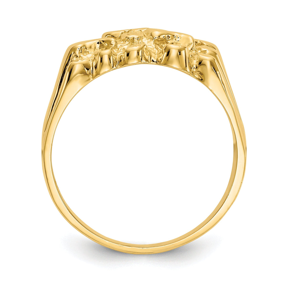 14k Yellow Gold Solid Nugget Ring