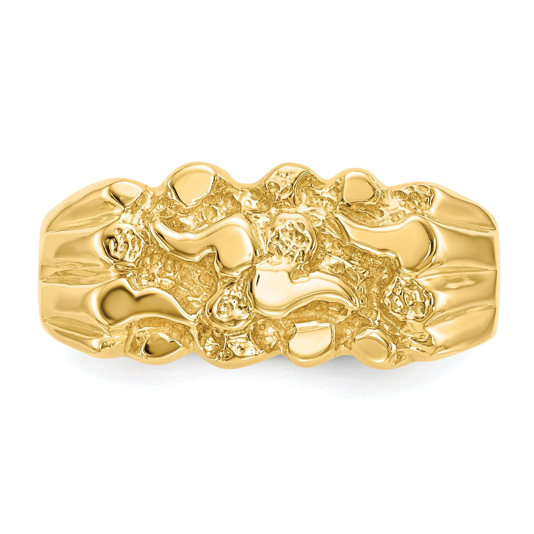 14k Yellow Gold Solid Nugget Ring