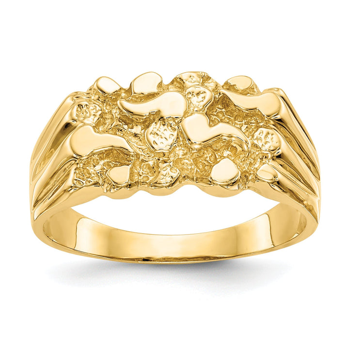 14k Yellow Gold Solid Nugget Ring