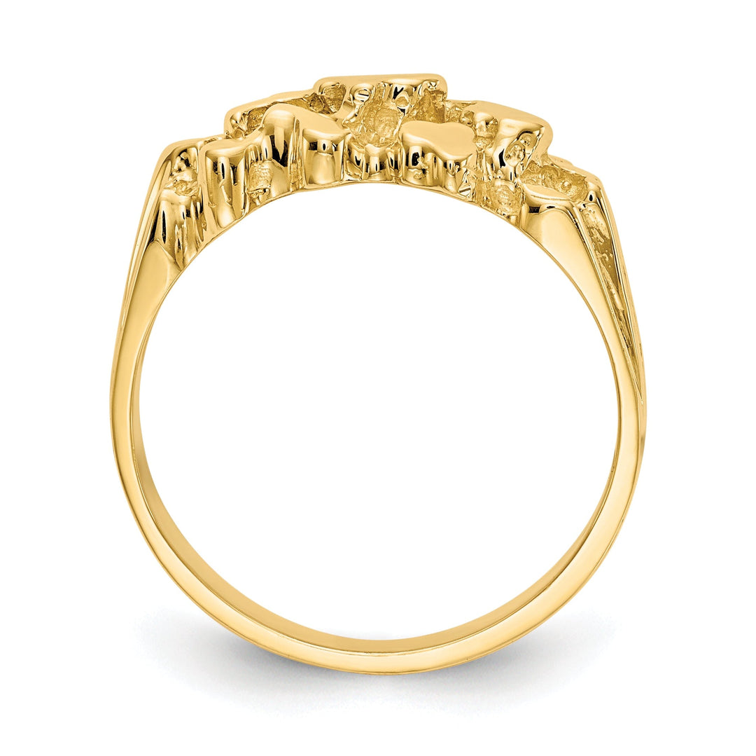 14k Yellow Gold Solid Nugget Ring