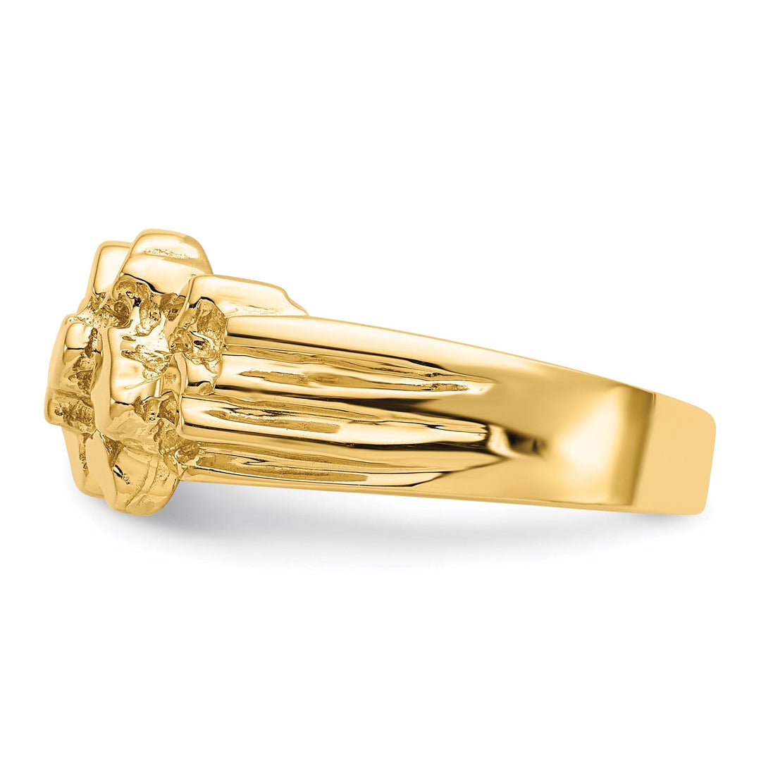 14k Yellow Gold Solid Nugget Ring