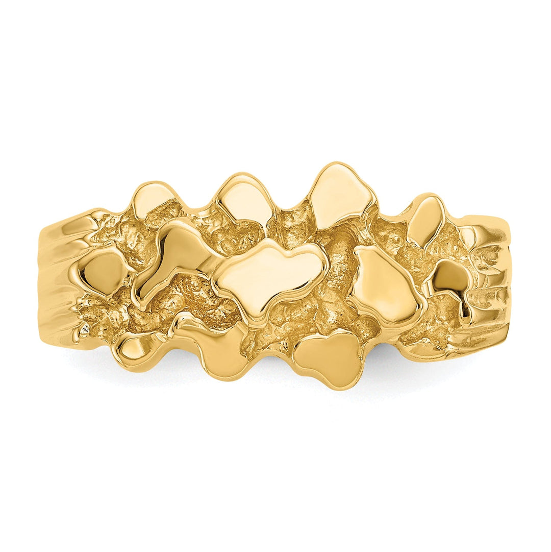 14k Yellow Gold Solid Nugget Ring