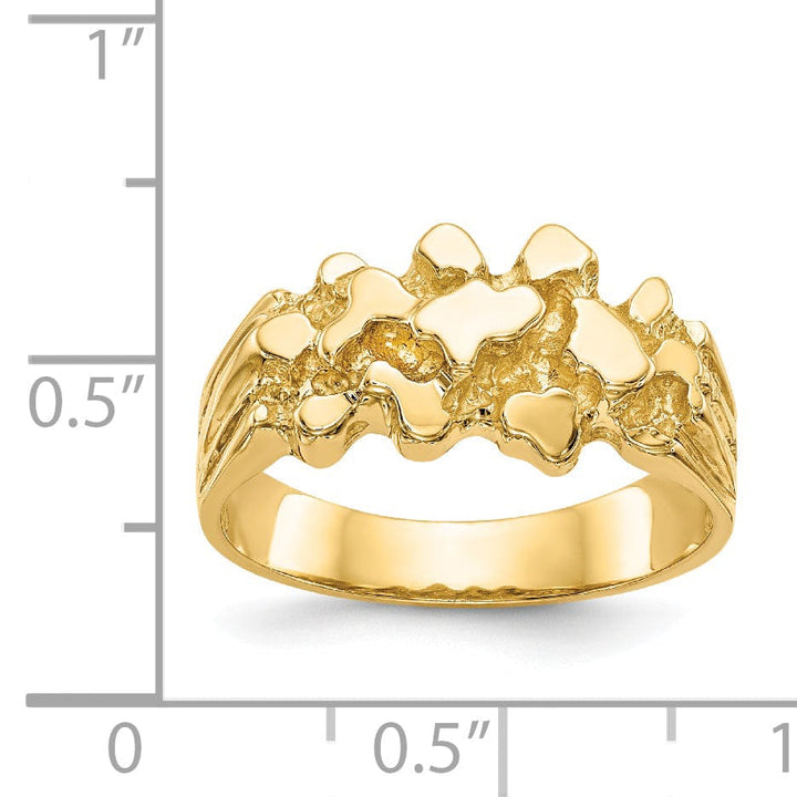 14k Yellow Gold Solid Nugget Ring