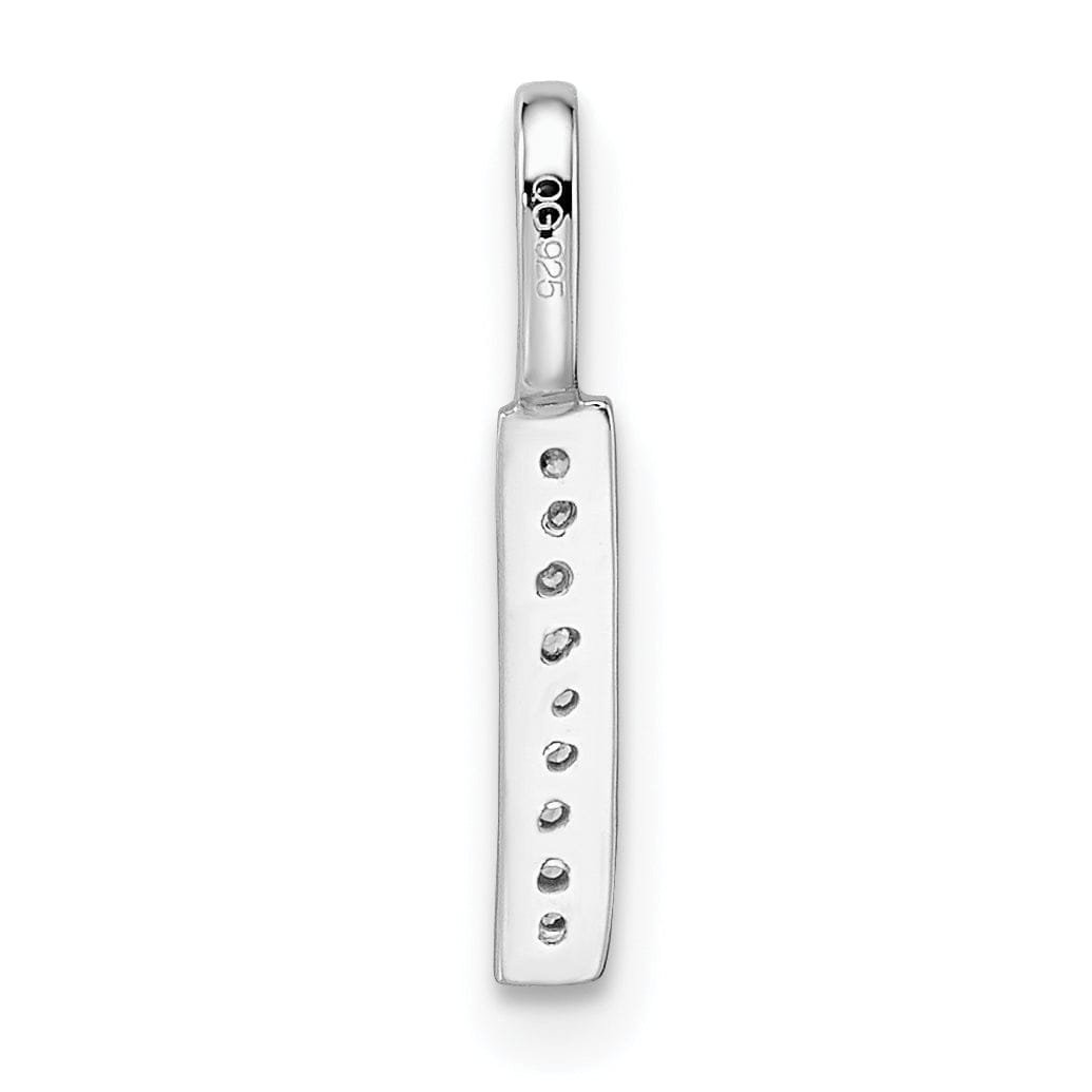 14K White Gold Diamond 0.027-CT Lower Case Style I Initial Charm