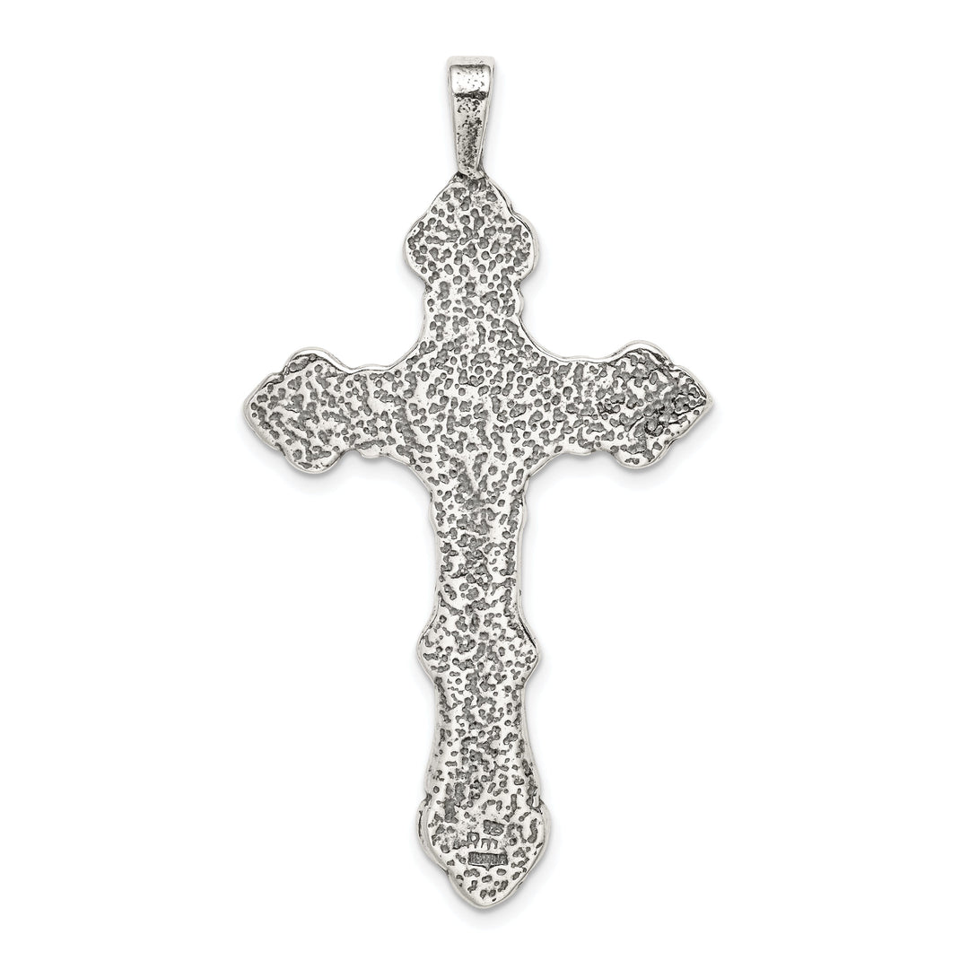 Solid Sterling Silver Antique Cross Pendant