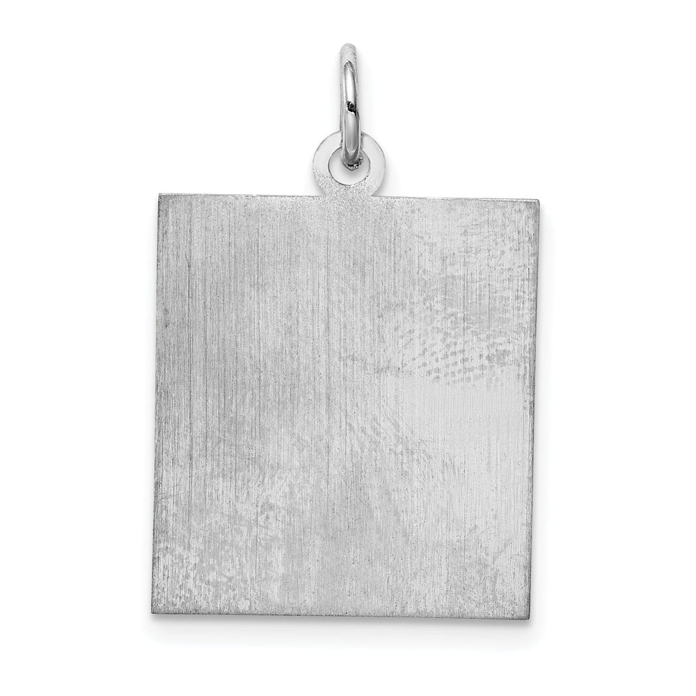 Silver Polished Finish Stamped Bingo Card Charm