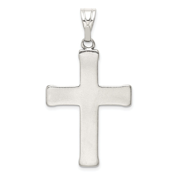 Silver Polished Finish Latin Cross Pendant