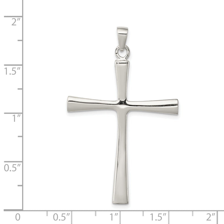 Solid Sterling Silver 3-D Latin Cross Pendant