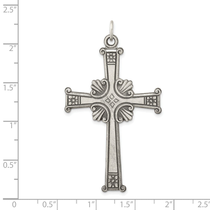 Sterling Silver Antiqued Cross Pendant