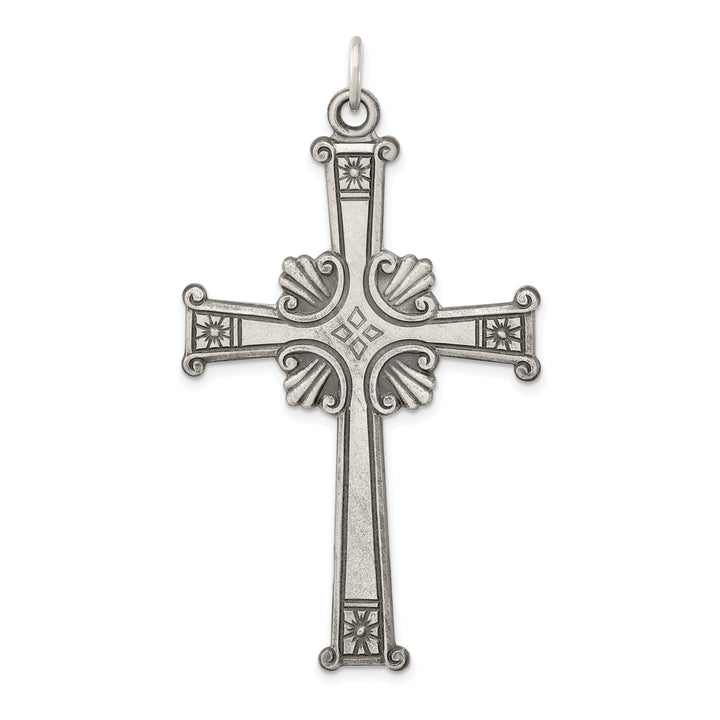 Sterling Silver Antiqued Cross Pendant