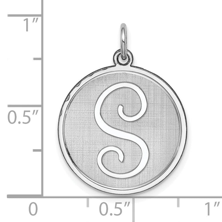 Sterling Silver Brocaded Initial S Charm