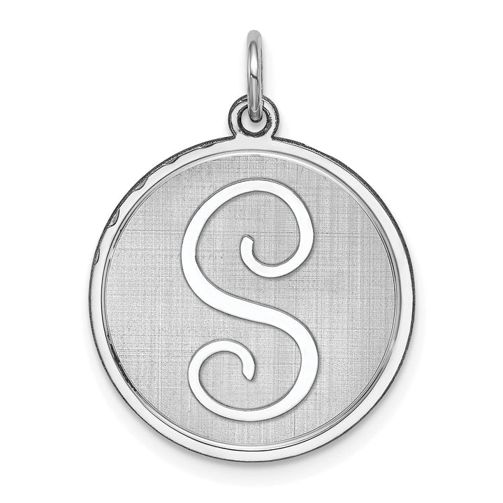 Sterling Silver Brocaded Initial S Charm